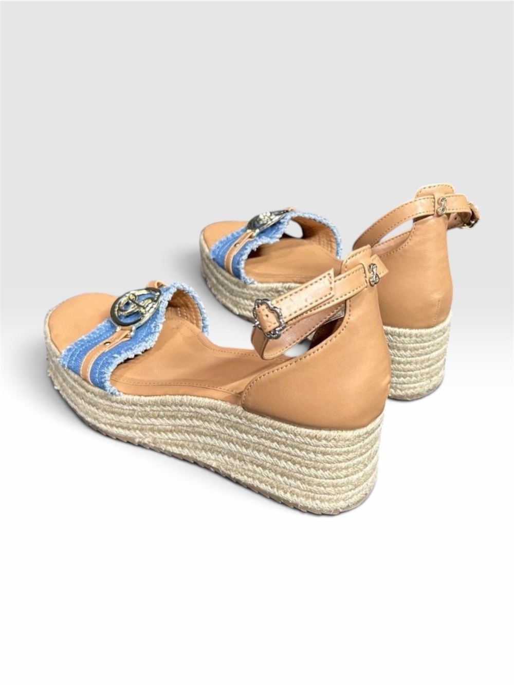 Sam and Libby Corrine Espadrille Denim Platform Wedge Sandal - Picture 4 of 7